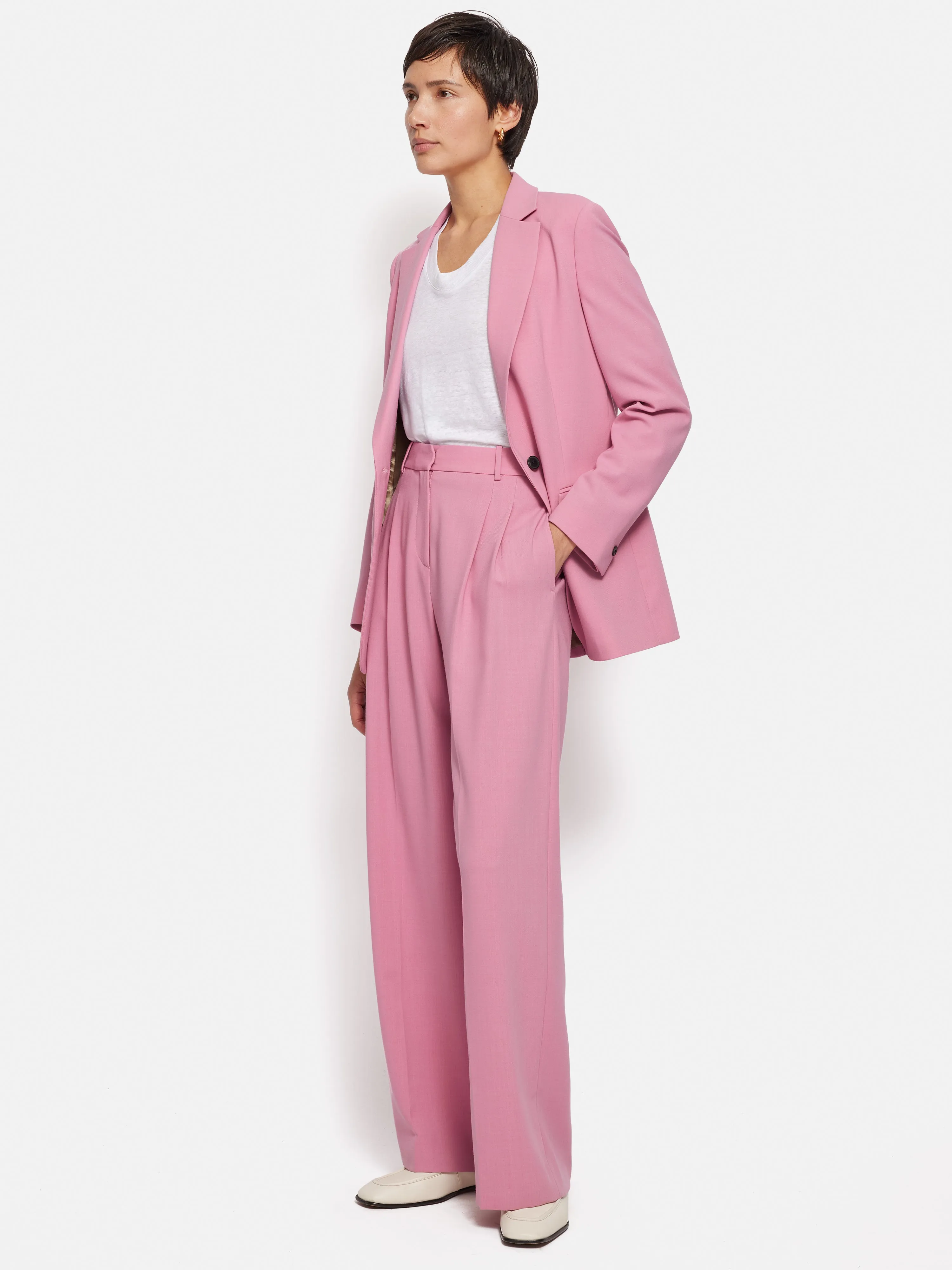 Nik Fluid Twill Trouser | Pink