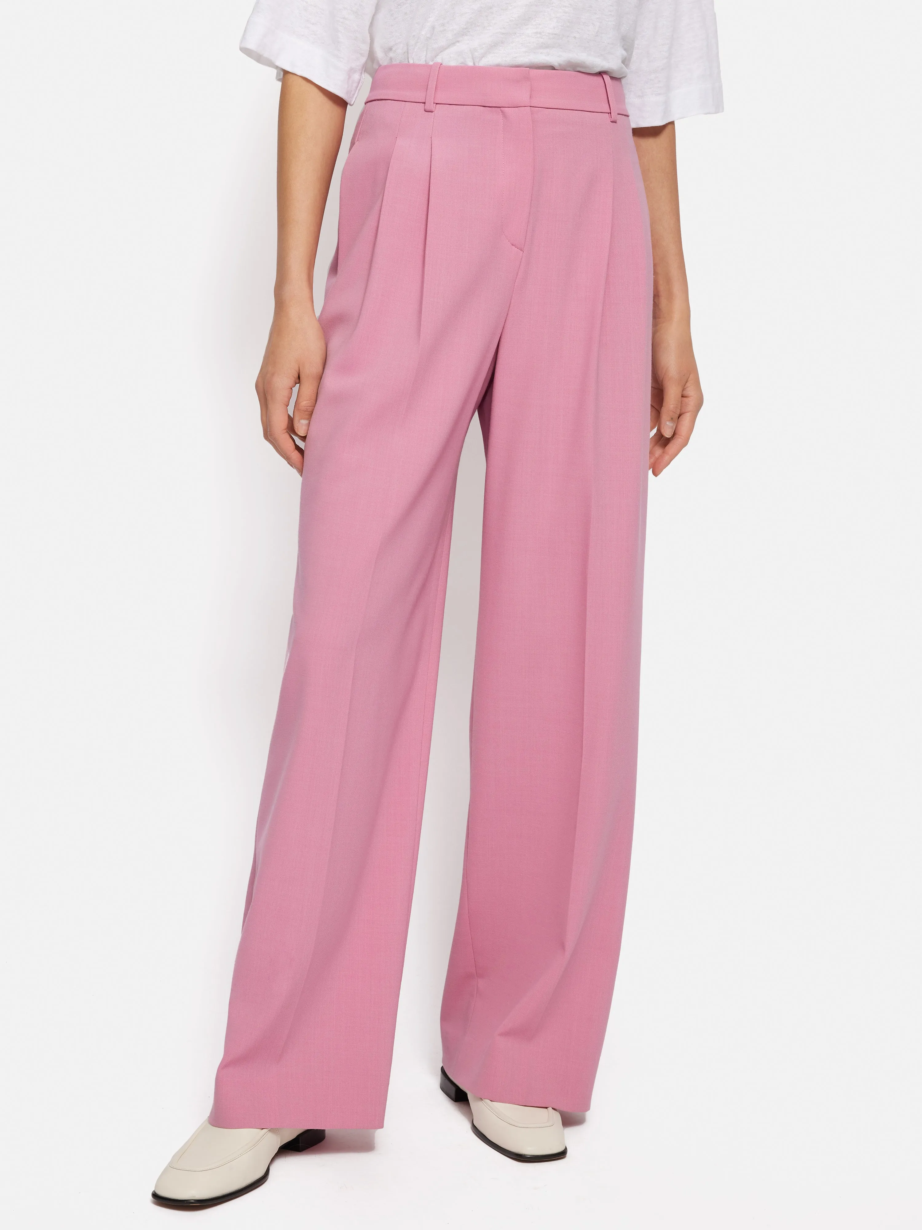 Nik Fluid Twill Trouser | Pink