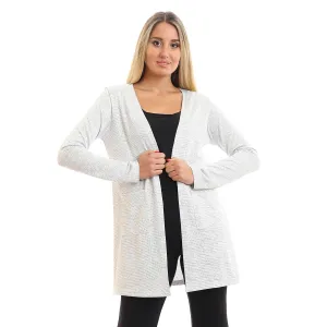 Open Neckline Slip On Cardigan - Kady