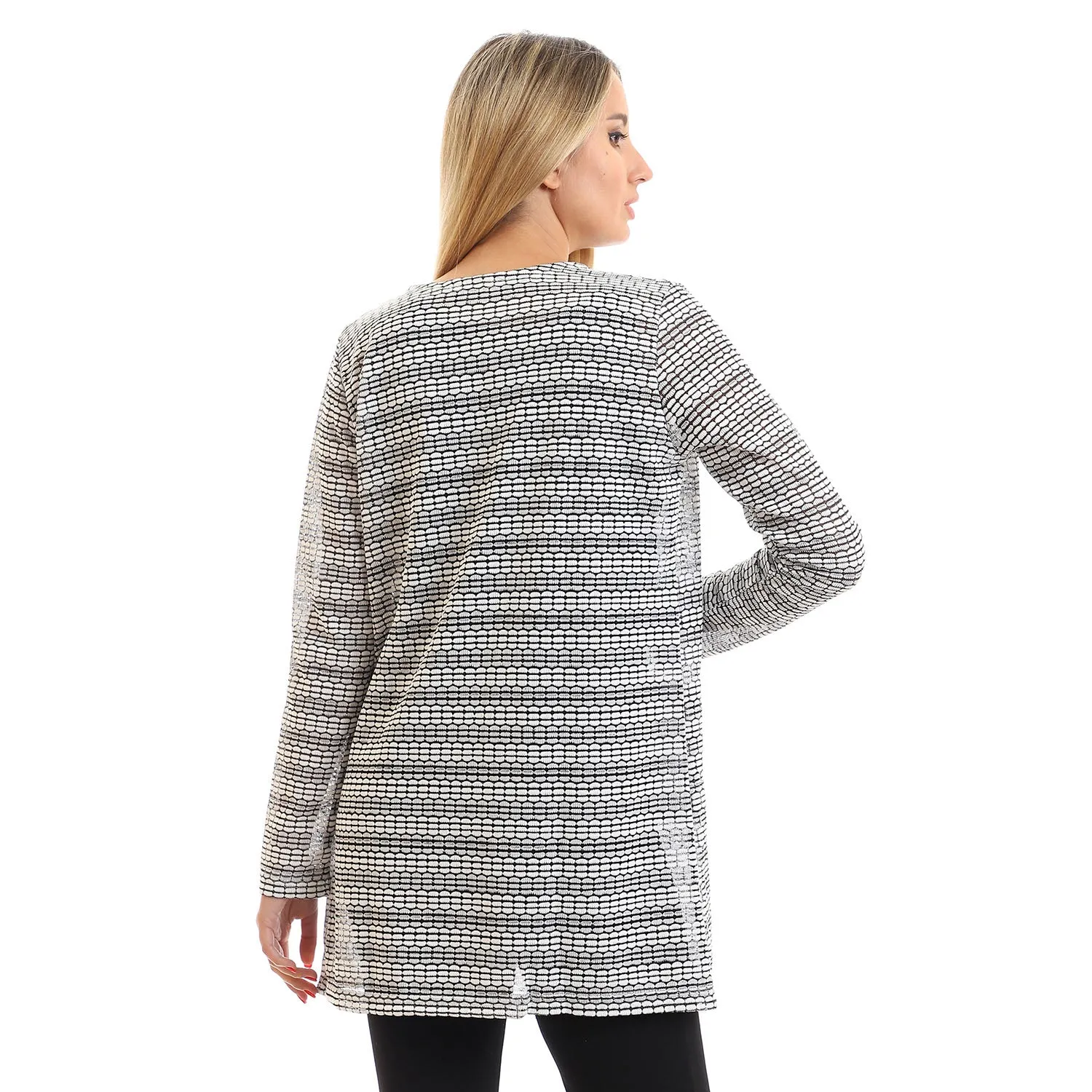 Open Neckline Slip On Cardigan - Kady