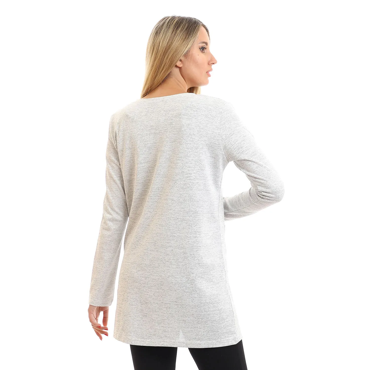 Open Neckline Slip On Cardigan - Kady