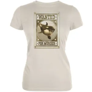 Orca Killer Whale Wanted For Murder Cream Juniors Soft T-Shirt