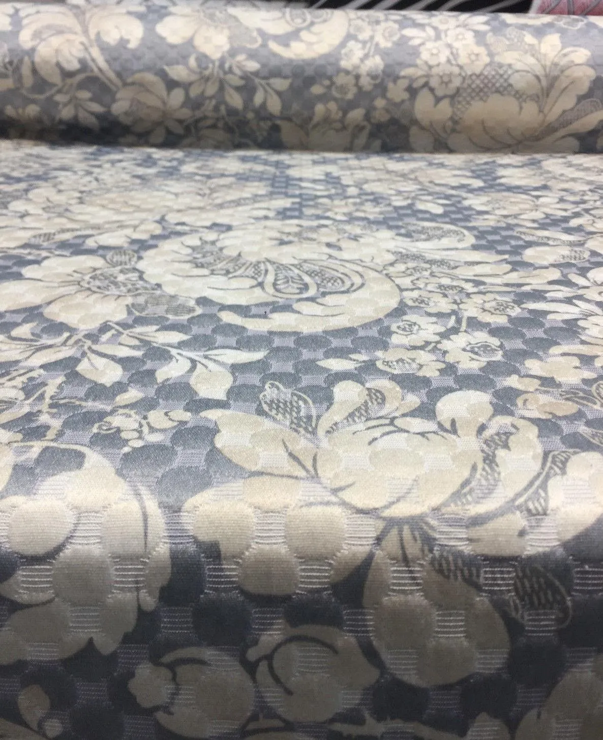 PK Waverly Distinctly Damask Shale Multipurpose Quilted Fabric by the yard