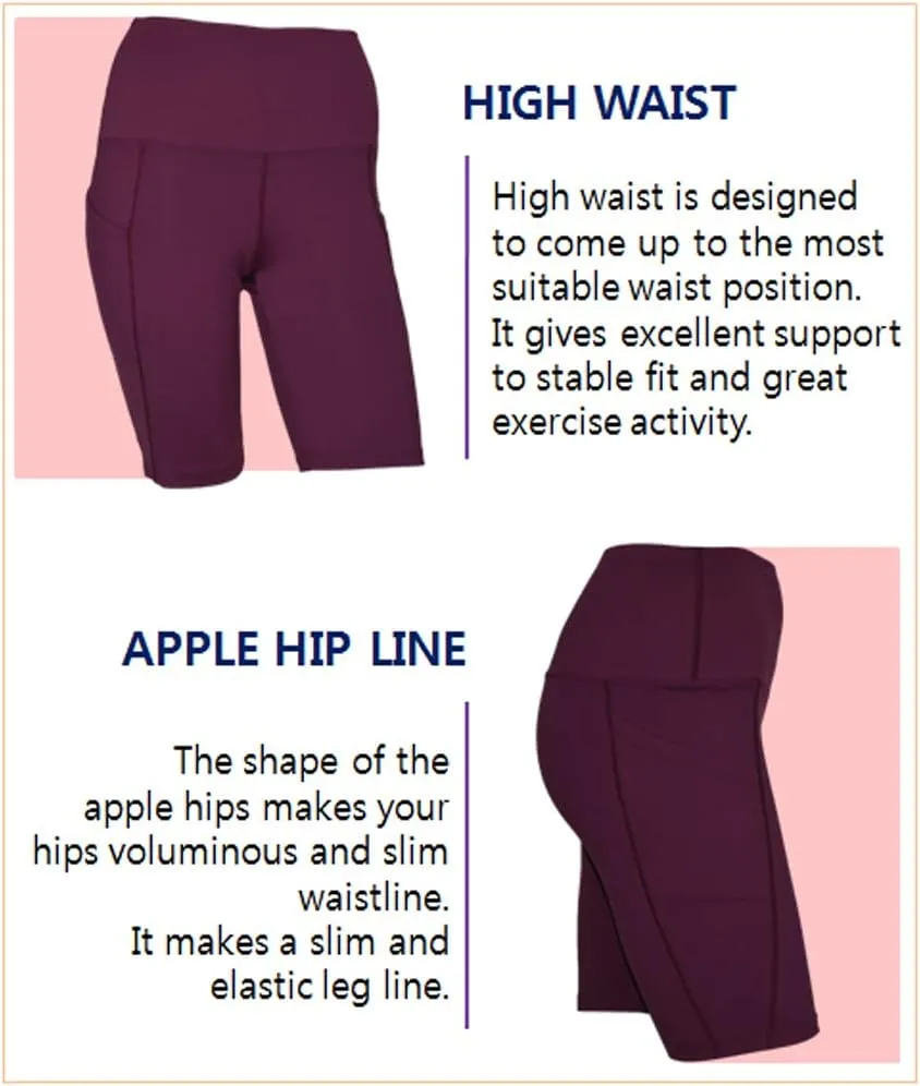 Private Island Sports Women UPF 50  Beach Board Shorts Swimsuit Hot Pants Pocket Bathing Swim Rash Guard Bottom (RM3NP-PP)