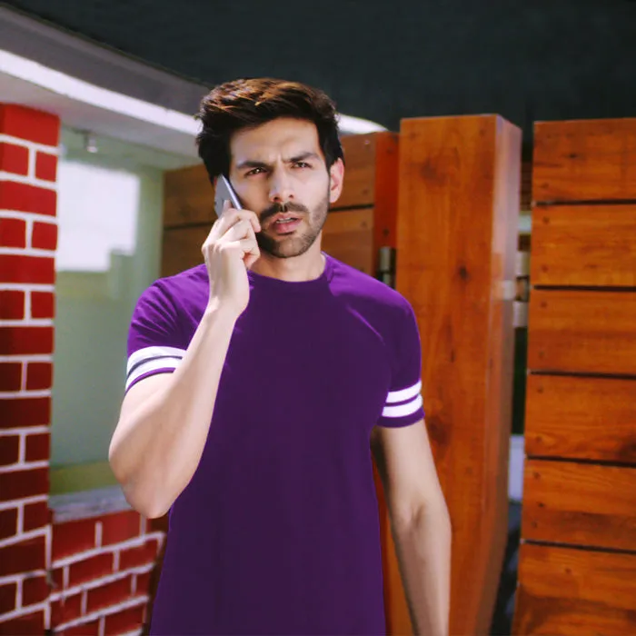 Purple Half Sleeves T-Shirt