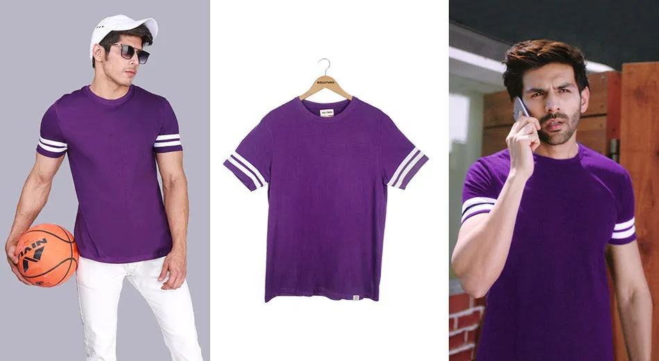 Purple Half Sleeves T-Shirt