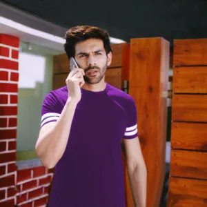 Purple Half Sleeves T-Shirt