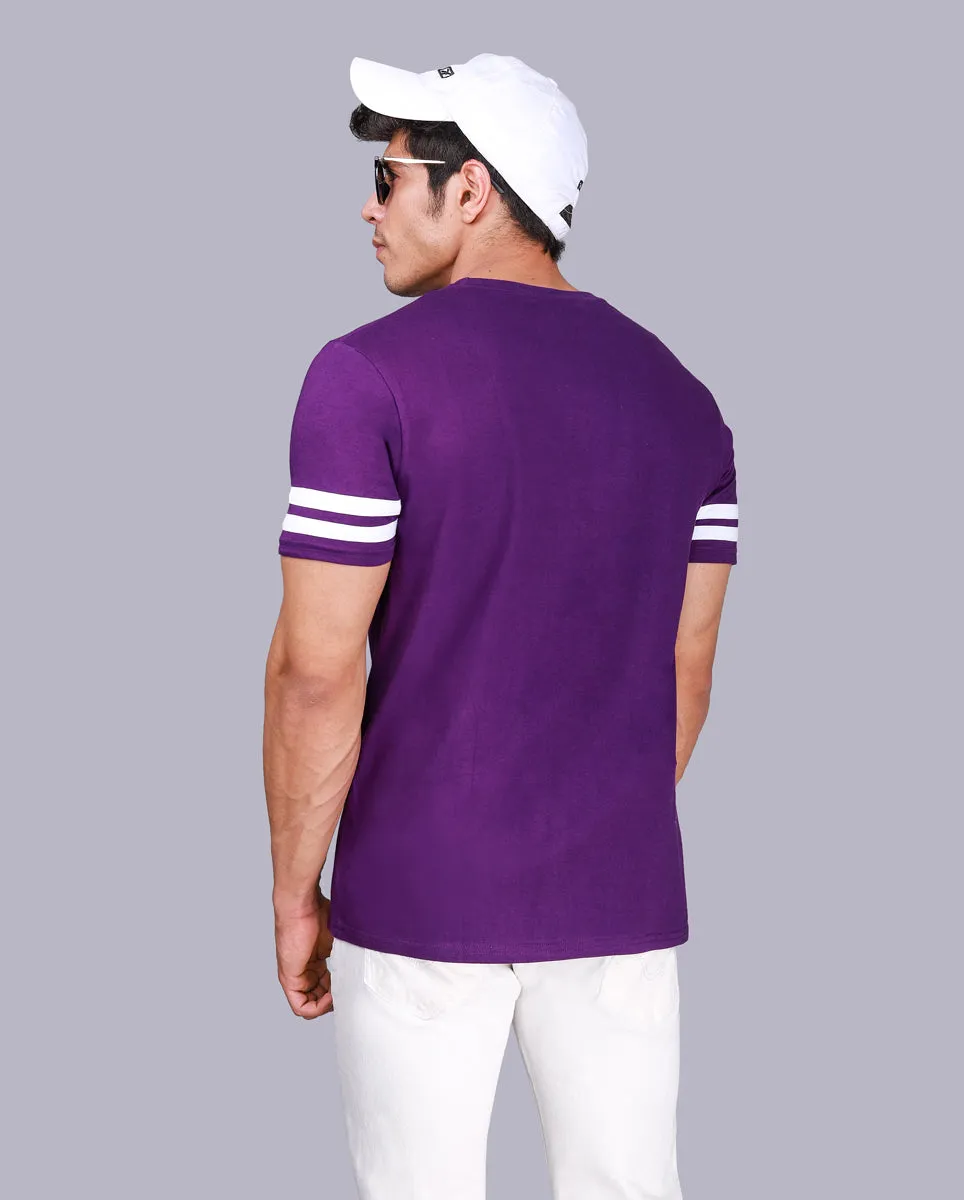 Purple Half Sleeves T-Shirt