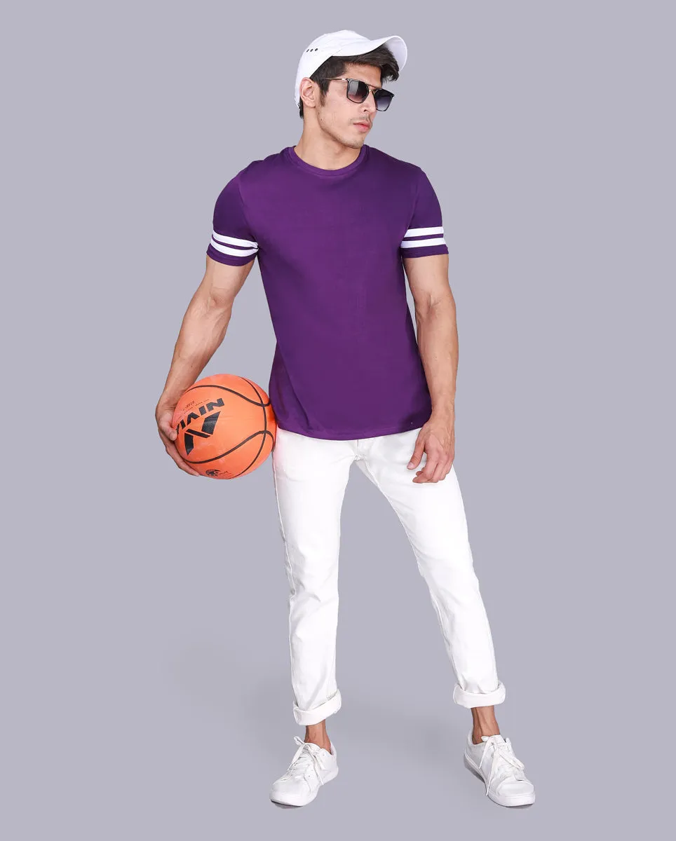 Purple Half Sleeves T-Shirt