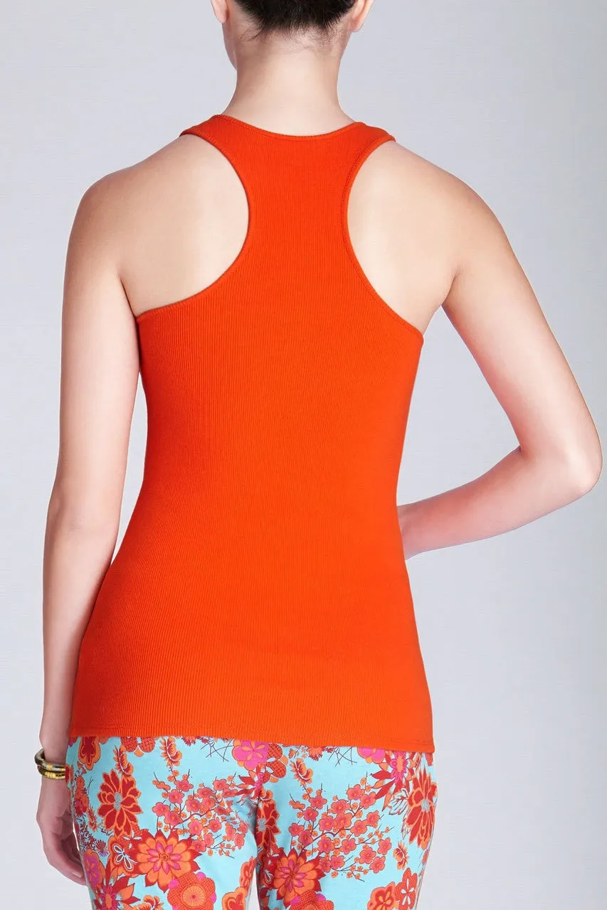 Rib Tank Tee - Orange
