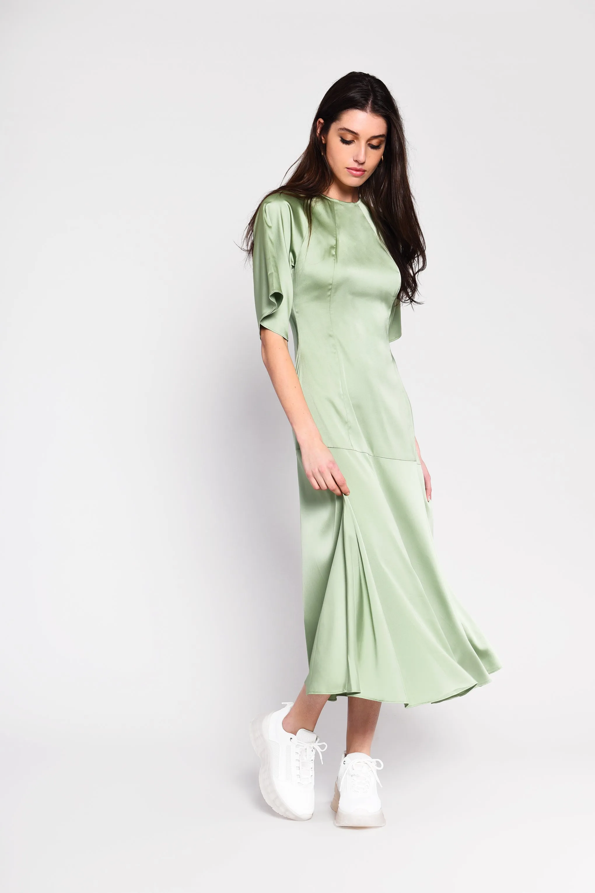 Sage Satin dress