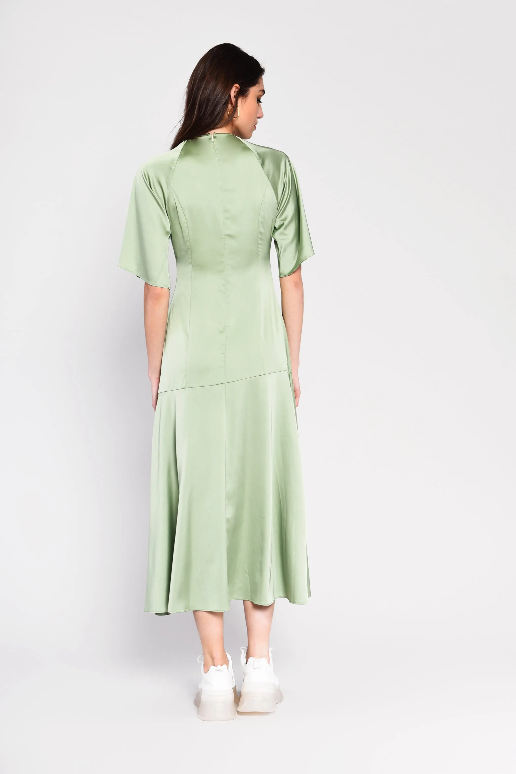 Sage Satin dress