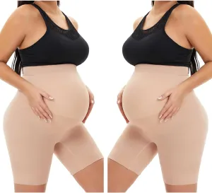 Seamless Maternity Shapewear, Prevent Thigh Chaffing, Pregnancy Belly Support, S-5XL