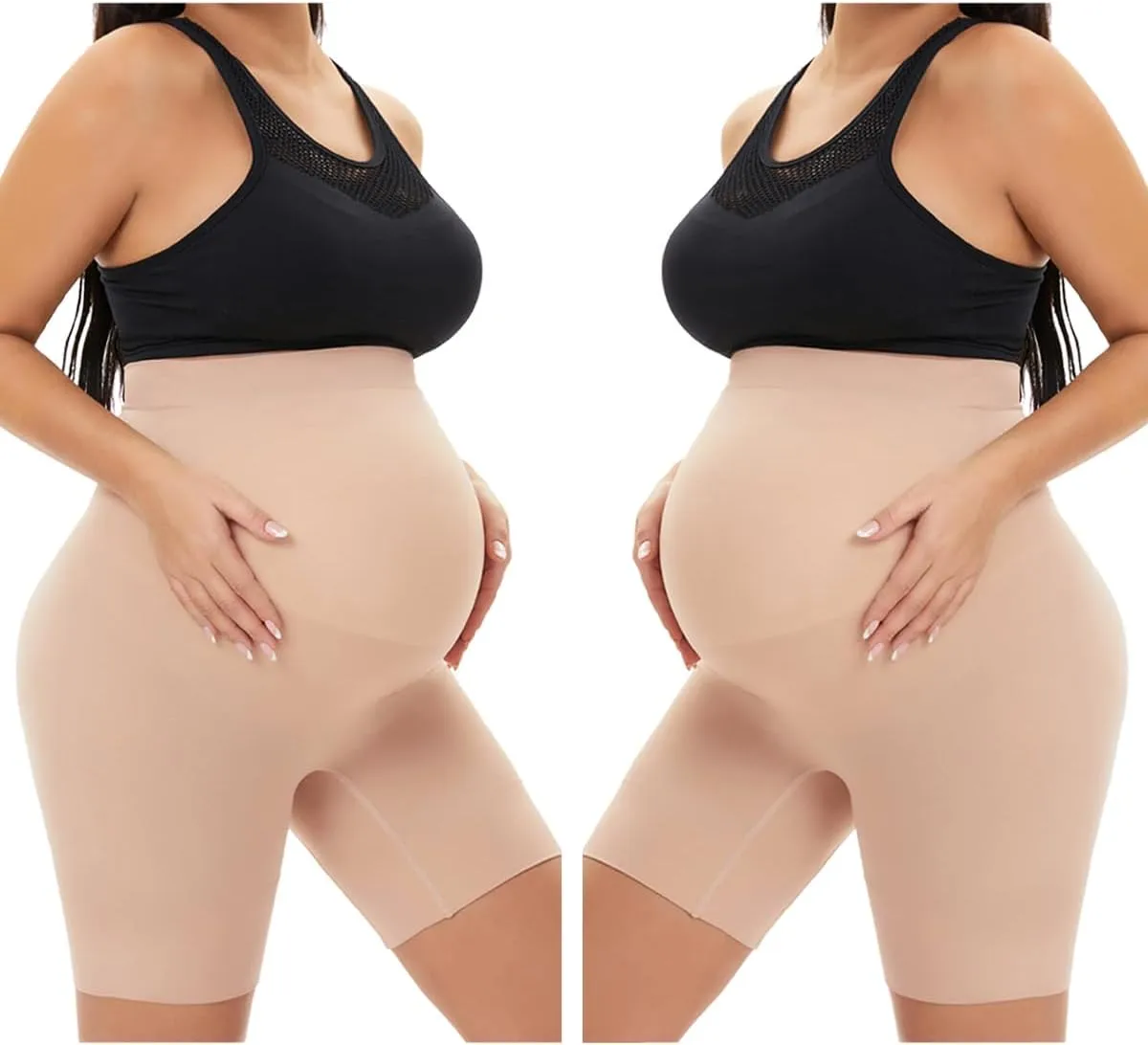Seamless Maternity Shapewear, Prevent Thigh Chaffing, Pregnancy Belly Support, S-5XL