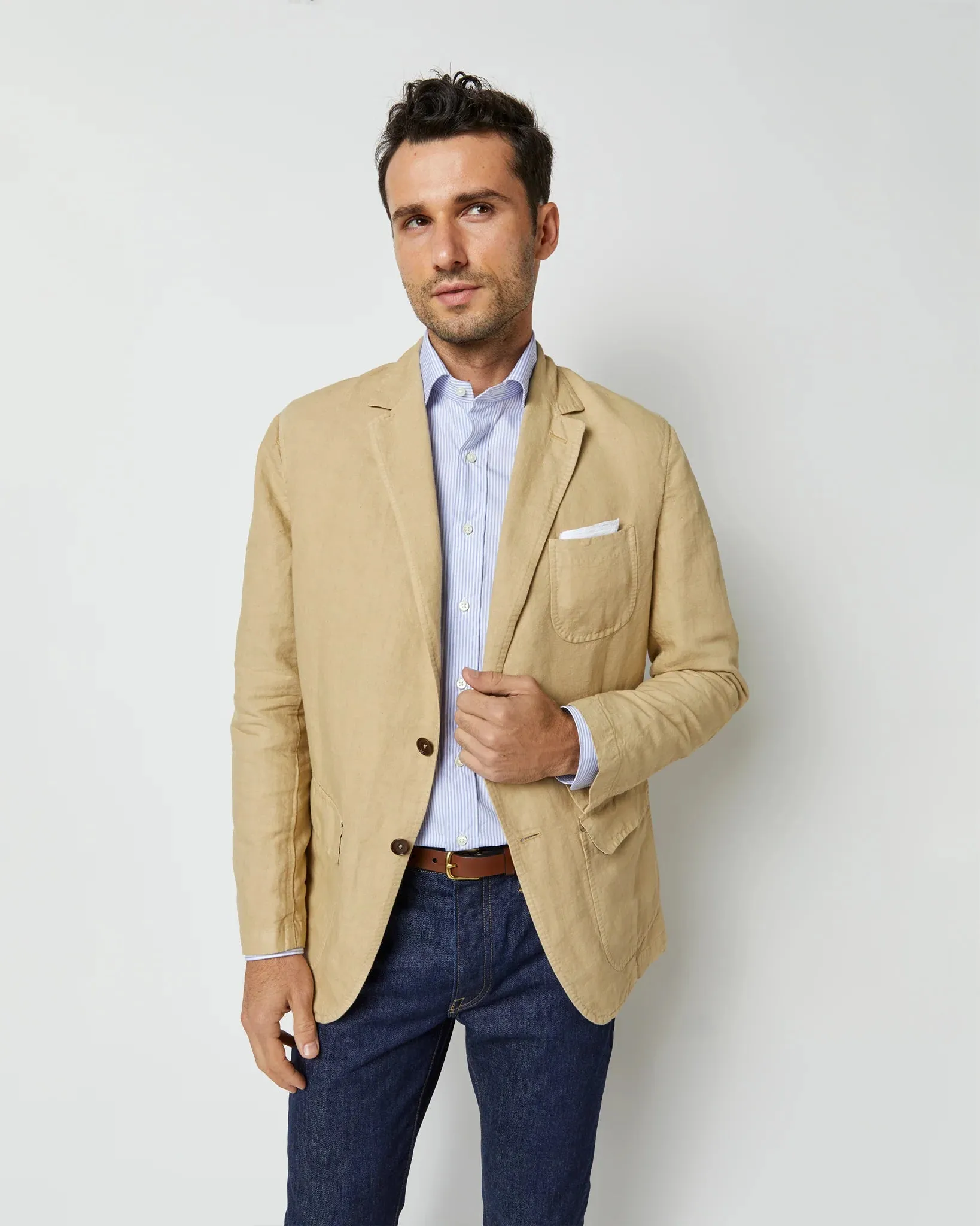 Sid Mashburn Butcher Jacket - Khaki