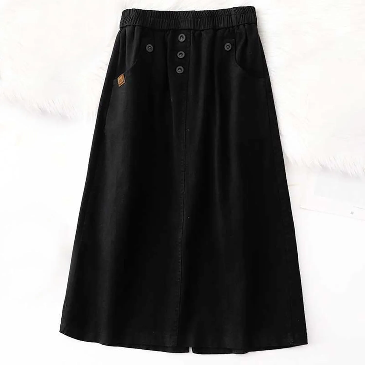Skirts for Women Summer 2024 Elastic High Waisted Midi Skirt Swing a Line Casual Loose Flowy Vintage Pleated Skirts