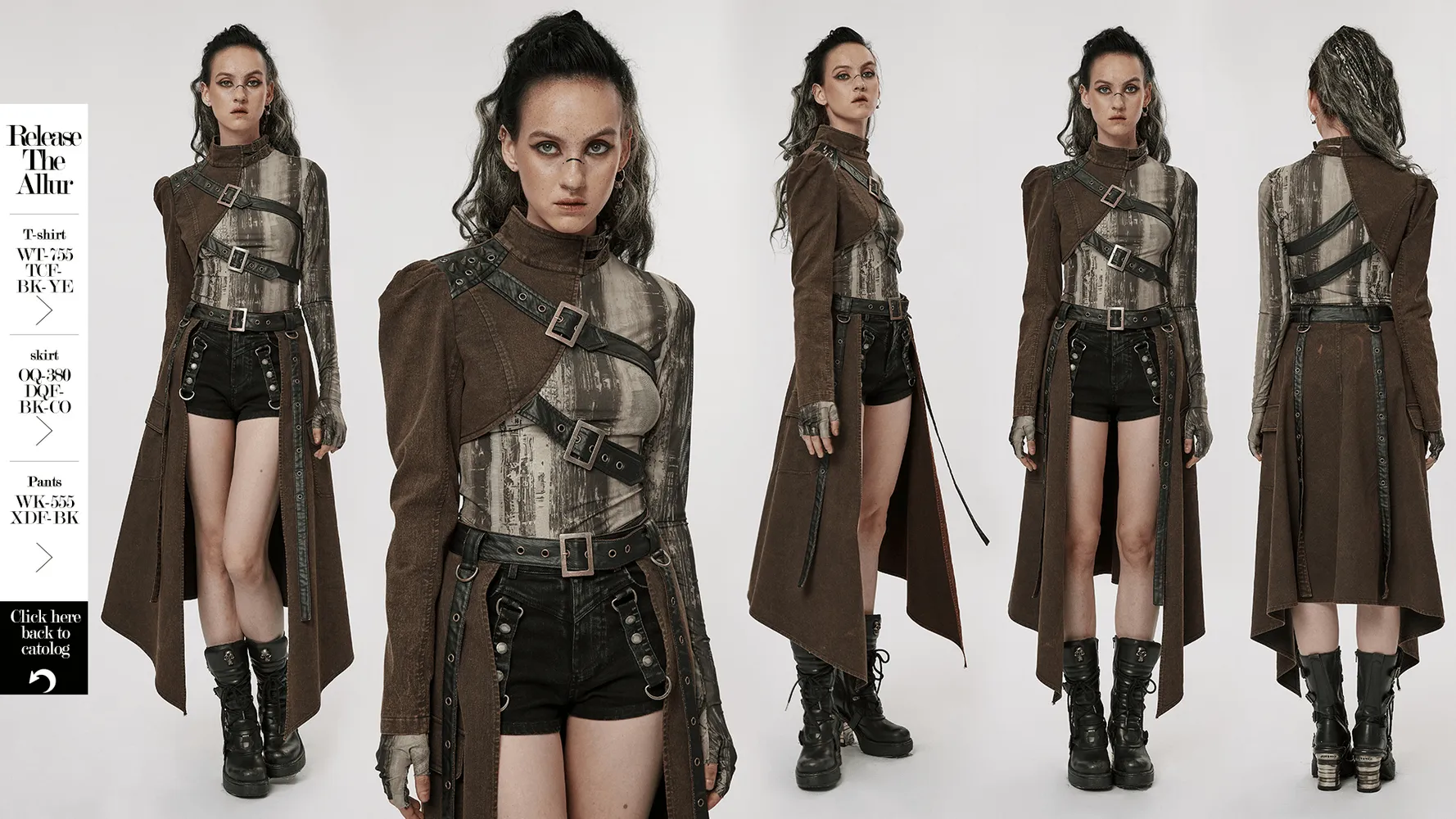Stylish Punk Asymmetrical Jacket with Faux Leather