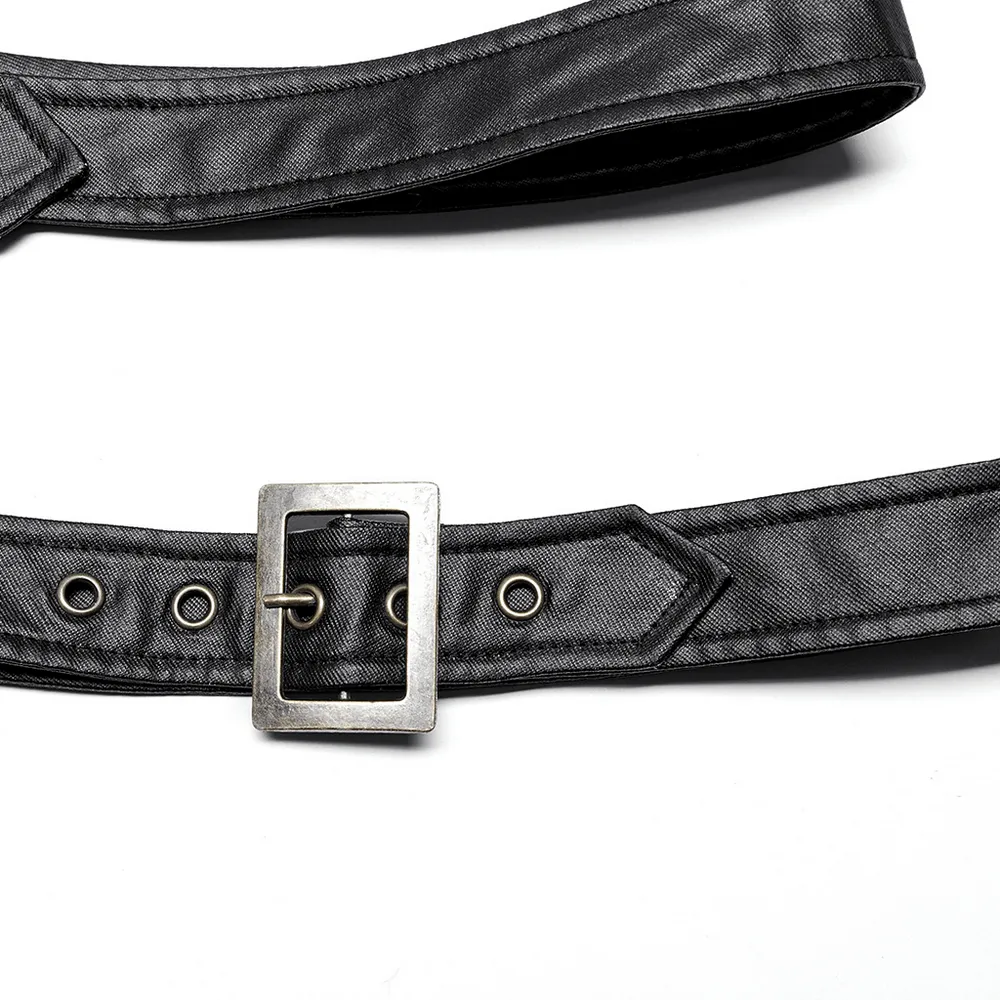 Stylish Punk Asymmetrical Jacket with Faux Leather