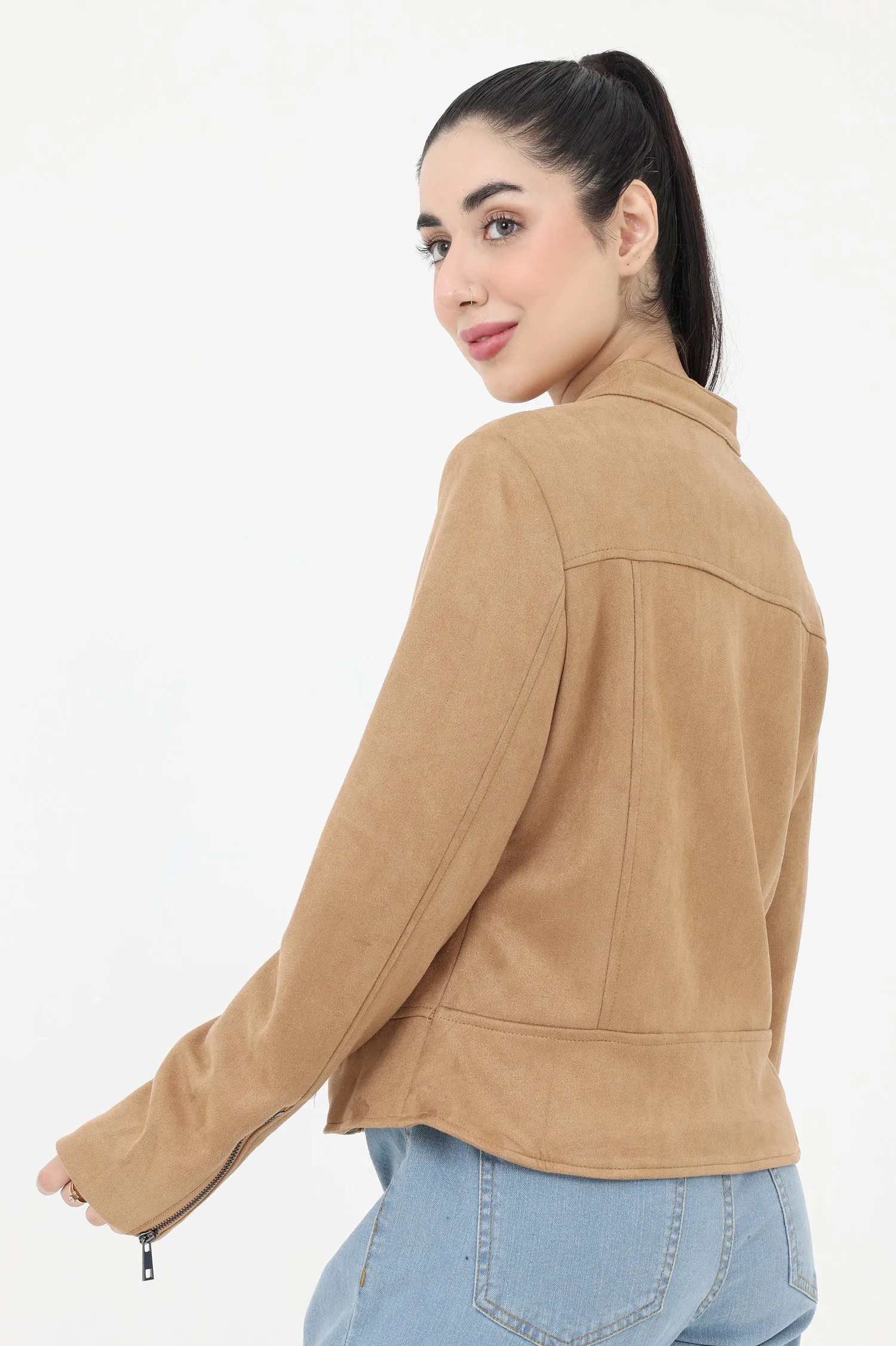 SUEDE JACKET-KHAKI