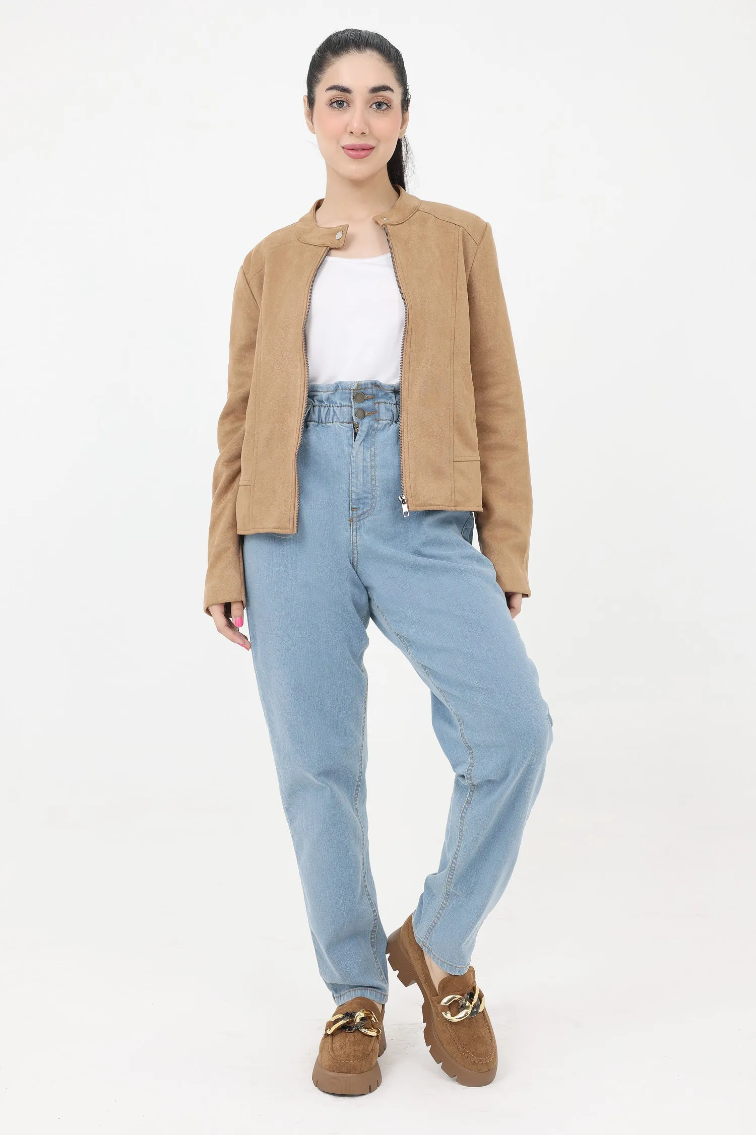 SUEDE JACKET-KHAKI