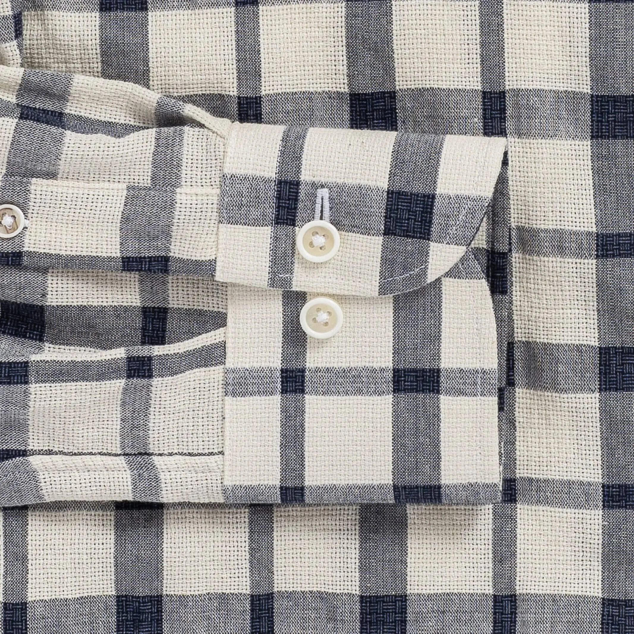 The Ivory Albiate Fletcher Windowpane Custom Shirt