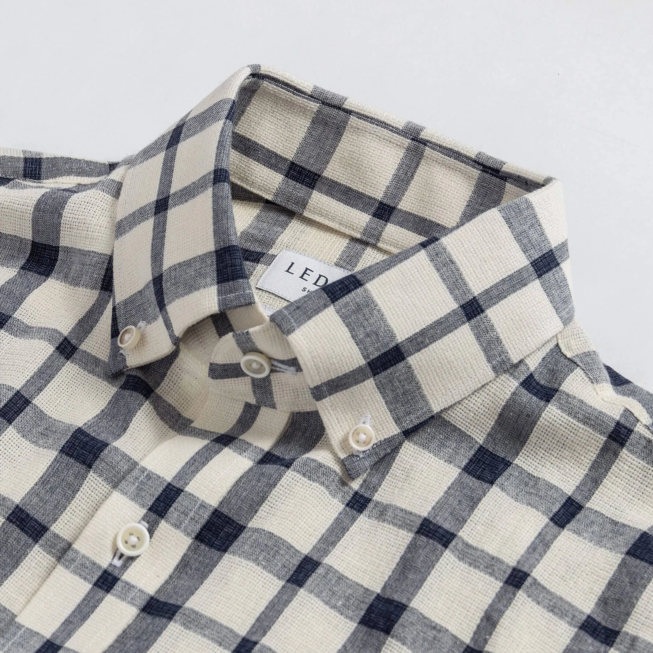 The Ivory Albiate Fletcher Windowpane Custom Shirt