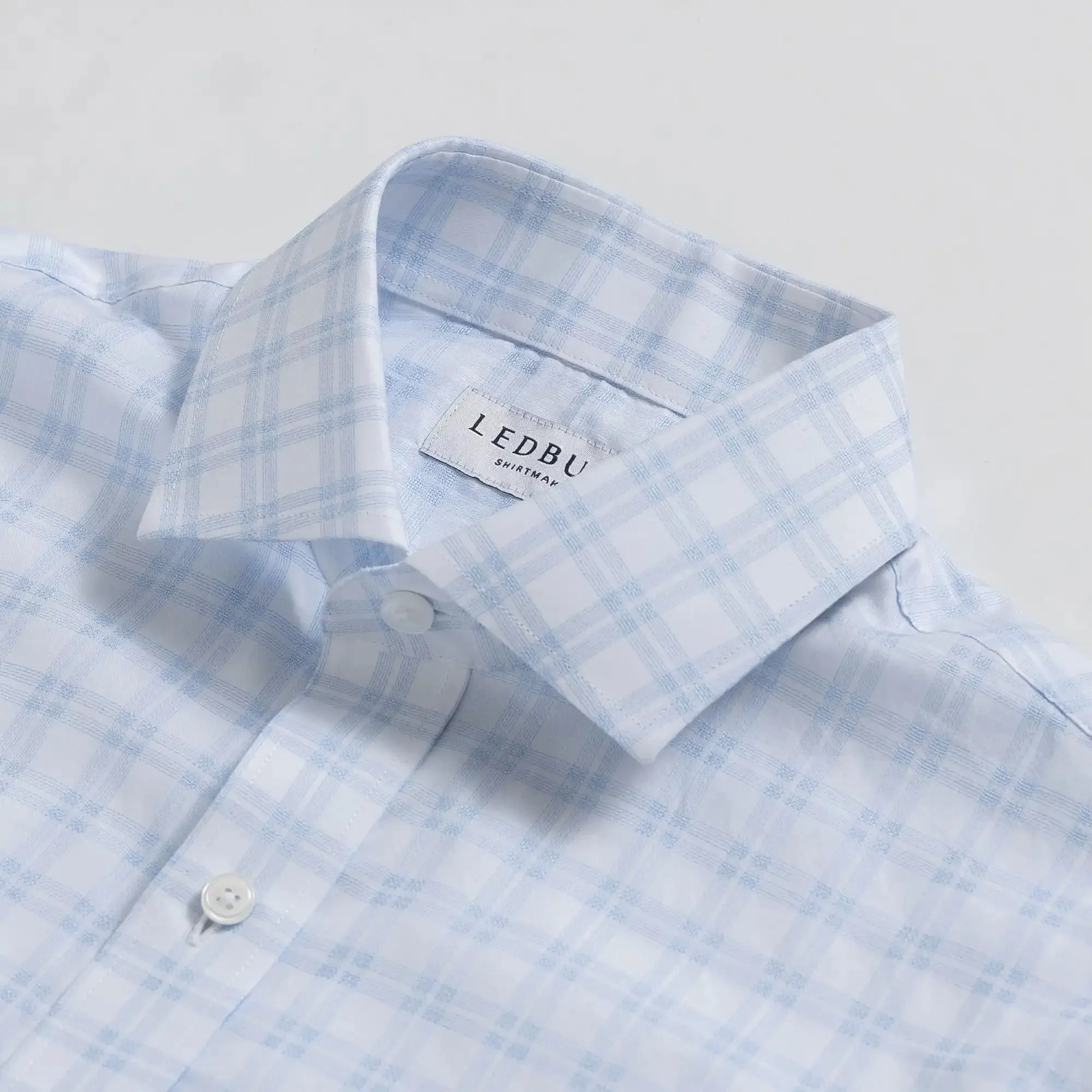 The Sky Blue Ellis Plaid Custom Shirt