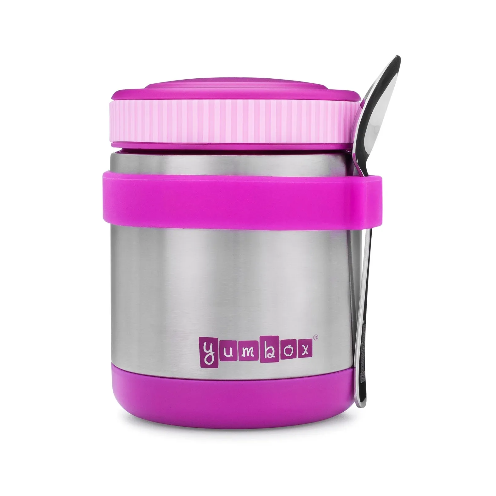 Thermal Food Jar For Hot Lunch - Yumbox Zuppa with Spoon - Purple