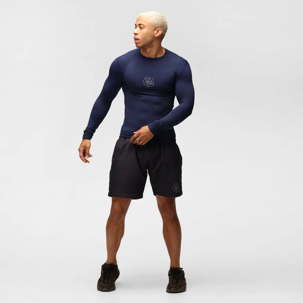 TKB Man Navy Microfibre Shorts