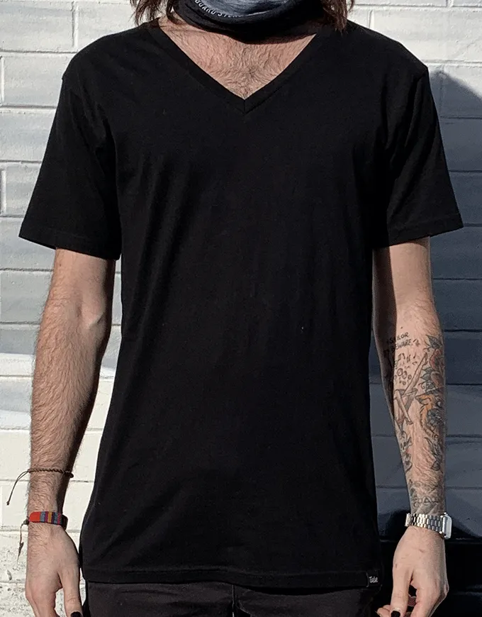 Twelve Tarmac V-Neck Tee Black