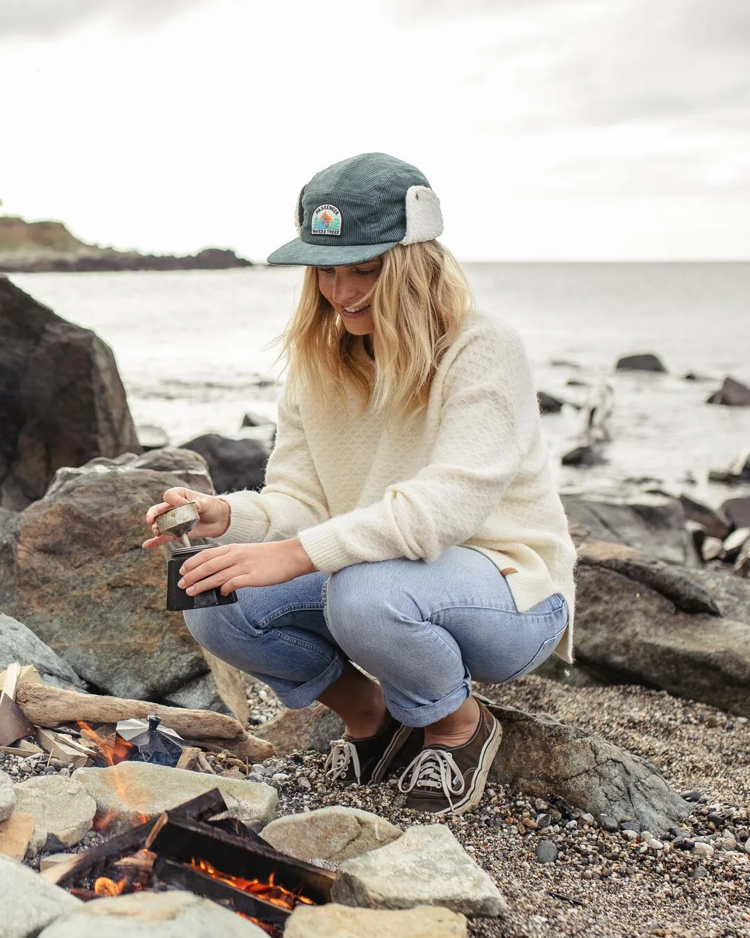 Twill Daytime Sherpa Lined Hat - Deep Ocean
