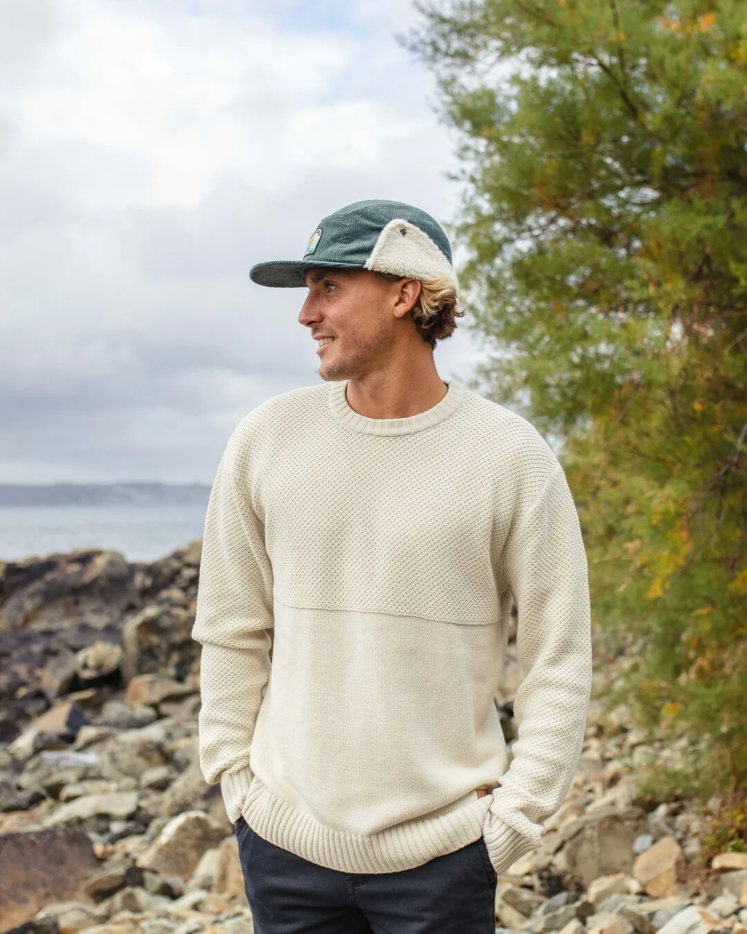 Twill Daytime Sherpa Lined Hat - Deep Ocean