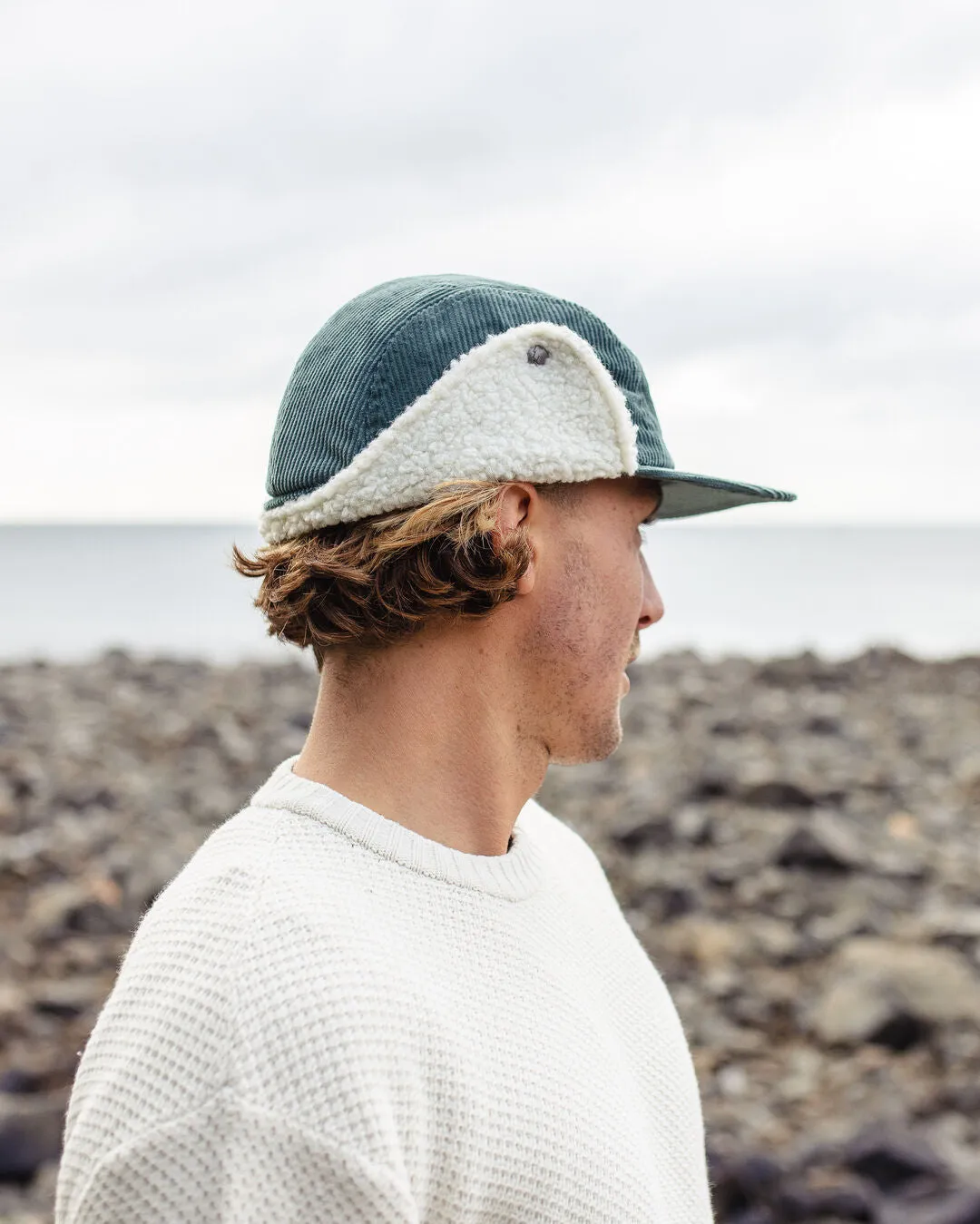 Twill Daytime Sherpa Lined Hat - Deep Ocean