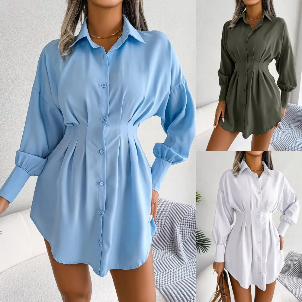 UOQAPRE Women's Summer Dress Deep V-Neck Short Sleeve Waist Tie Mini Skater Dresses Waist Casual Party Mini Dress for Women