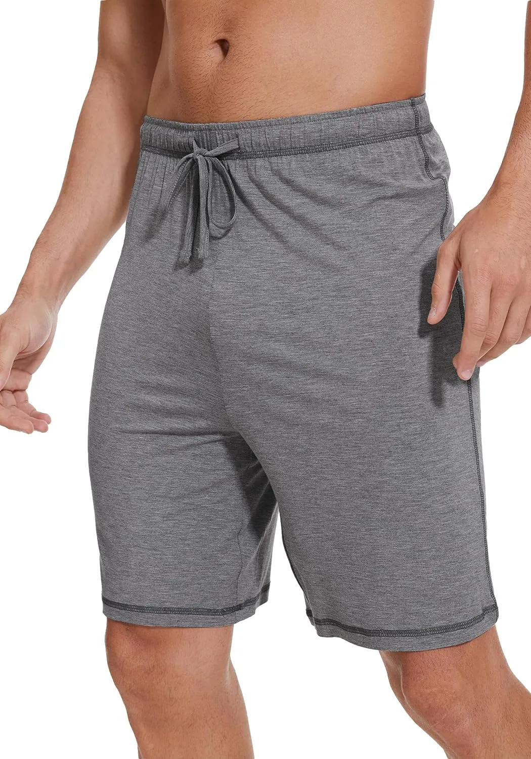 WiWi Viscose from Bamboo Pajama Short for Men Soft Knit Sleep Bottoms Summer Lounge Short Pants Cool Loungewear S-XXL