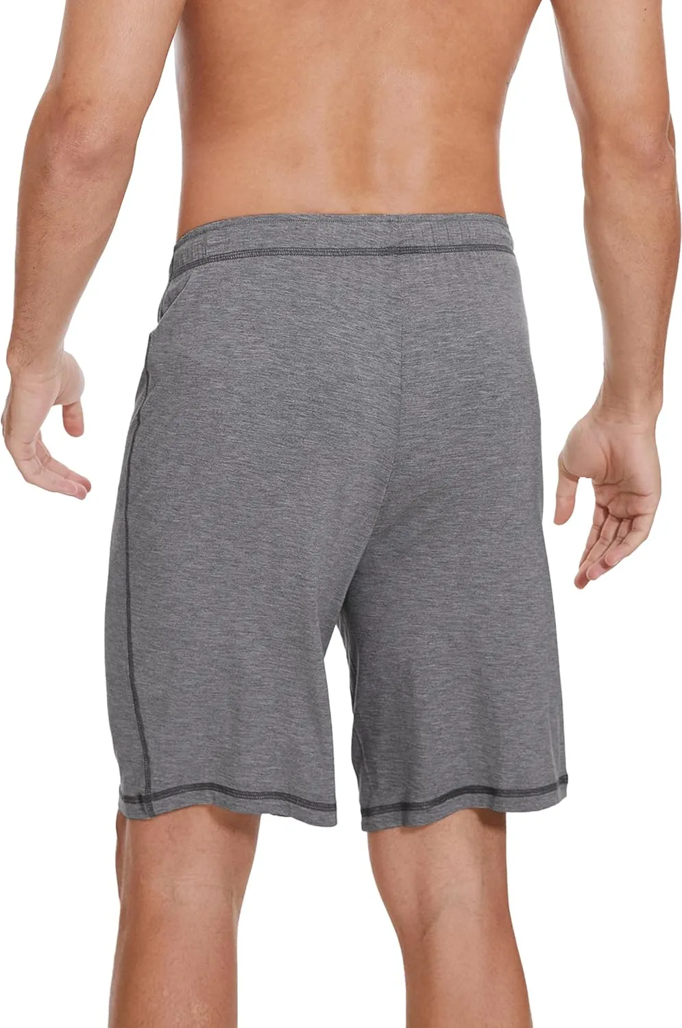 WiWi Viscose from Bamboo Pajama Short for Men Soft Knit Sleep Bottoms Summer Lounge Short Pants Cool Loungewear S-XXL