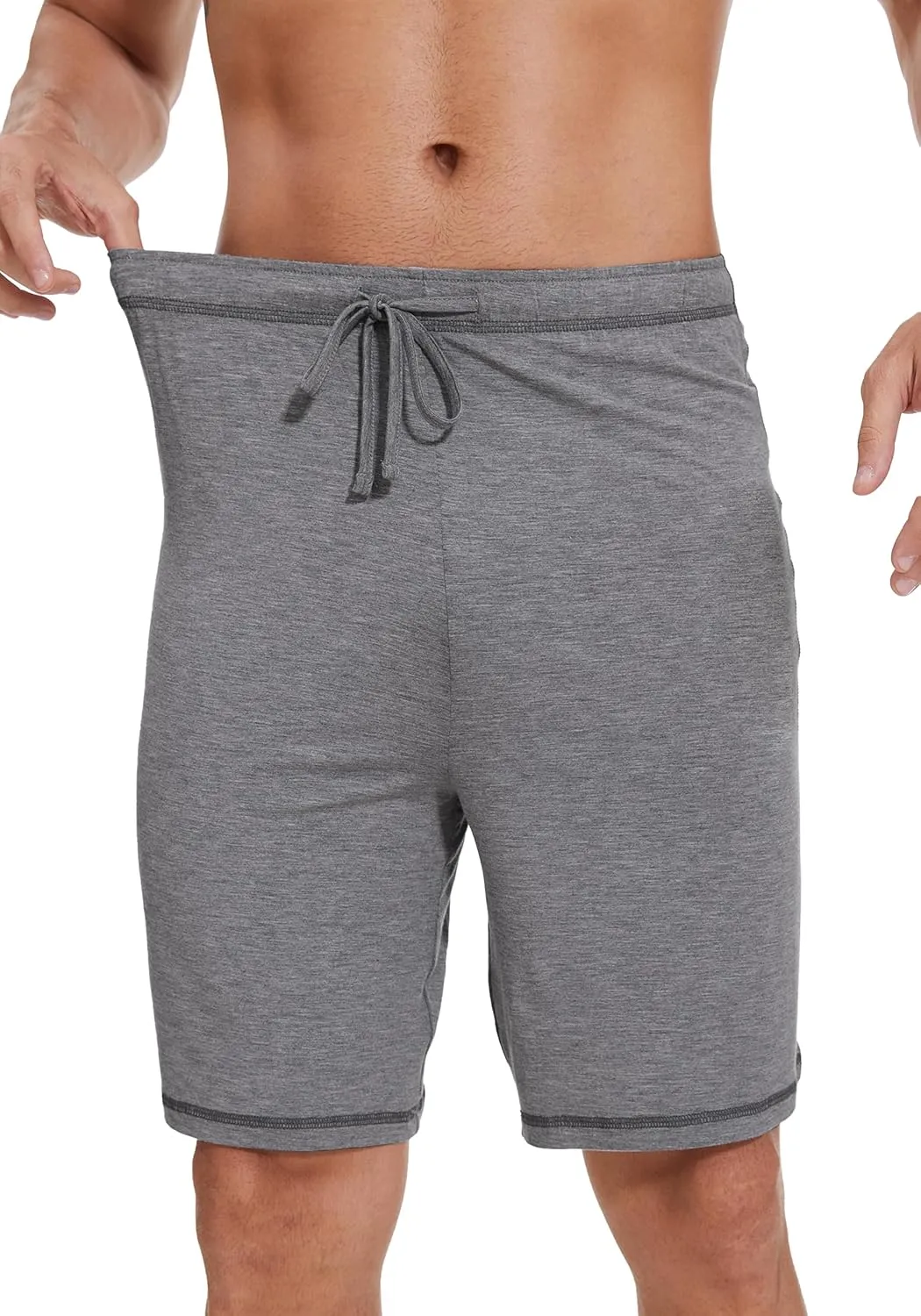 WiWi Viscose from Bamboo Pajama Short for Men Soft Knit Sleep Bottoms Summer Lounge Short Pants Cool Loungewear S-XXL