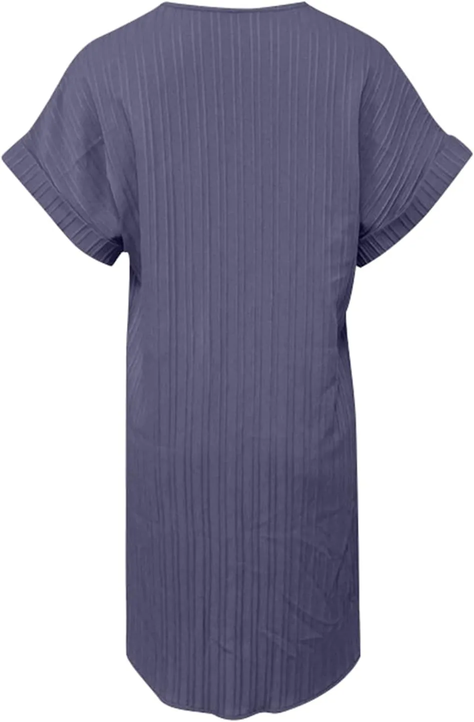 Womens Button Down Shirt Dresses Summer Cotton Linen Dress V-Neck Mini Dress Casual Short Sleeve Loose Tunic Dresses