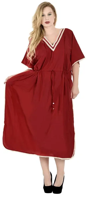 Women's Plain Beachwear Swimsuit Swimwear Bikini Cover up MAXI Dress Caftan L-5X