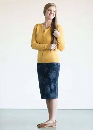 Woven Floral Stretch Skirt - FINAL SALE
